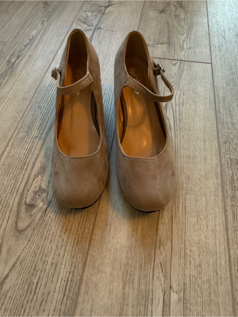 Women’s Suede Mary Jane Pumps with Ankle Strap